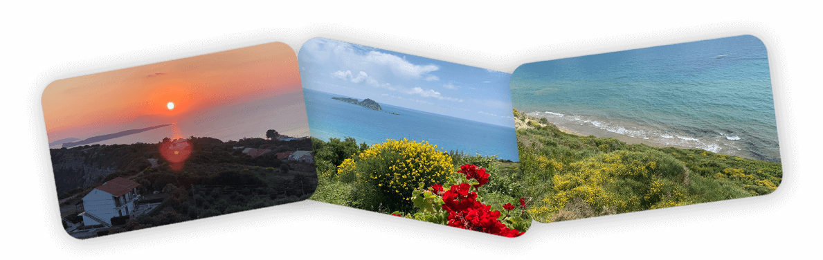 Bilderreihe für Seminar "Reif für die Insel!" mit Sonnenuntergang und Aussicht aufs Meer